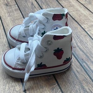 Converse Toddler size 2 Strawberry High-Top Sneakers
